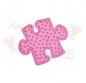 Preview: Puzzle Button in blau oder pink