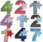 Preview: Geburtstags Zahl XL mit Namen nach Wahl 1-9 in verschiedenen Farben