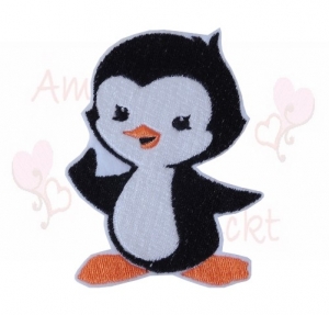 niedlicher Pinguin Aufbügler Aufnäher Bügelbild