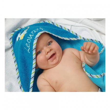 80cm Kapuzenbadetuch mit Namen Baby Handtuch für Neugeborene Kapuzenhandtuch bestickt Babyhandtuch Jungen