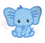 großer Elefant  in blau oder rosa